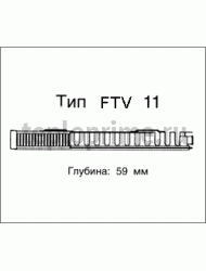 FTV110301801R2K Kermi Profil-V FTV 11/300/1800 радиатор стальной/ панельный нижнее подключение белый RAL 9016
